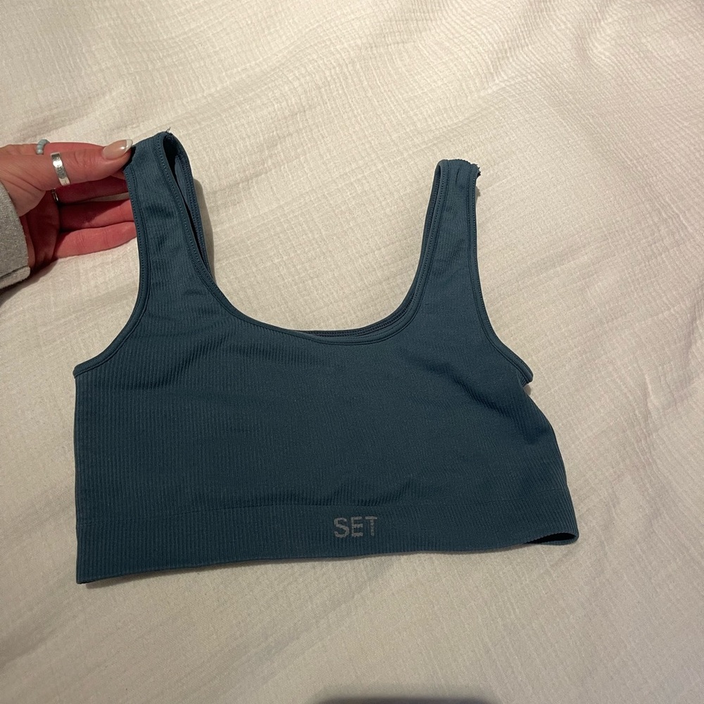 set active blue sport bra